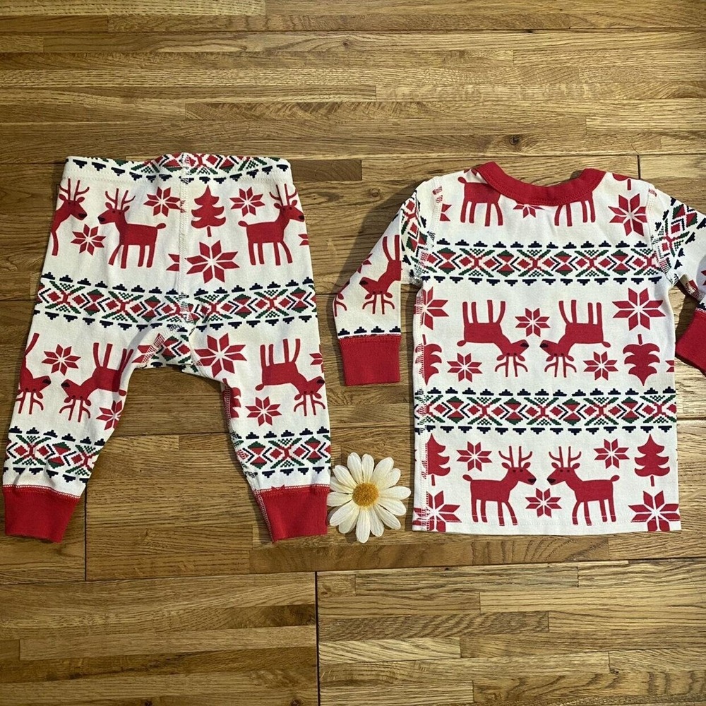 Hanna Andersson Christmas Pajamas Size 60-3-6 Mo - Picture 6 of 8